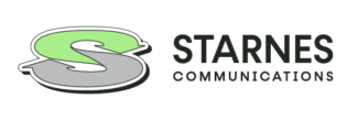 A logo for Starnes Communications based in Lebanon, VA., which specializes in Network Access Points, utility company fiber splicing, and line maintenance. Network